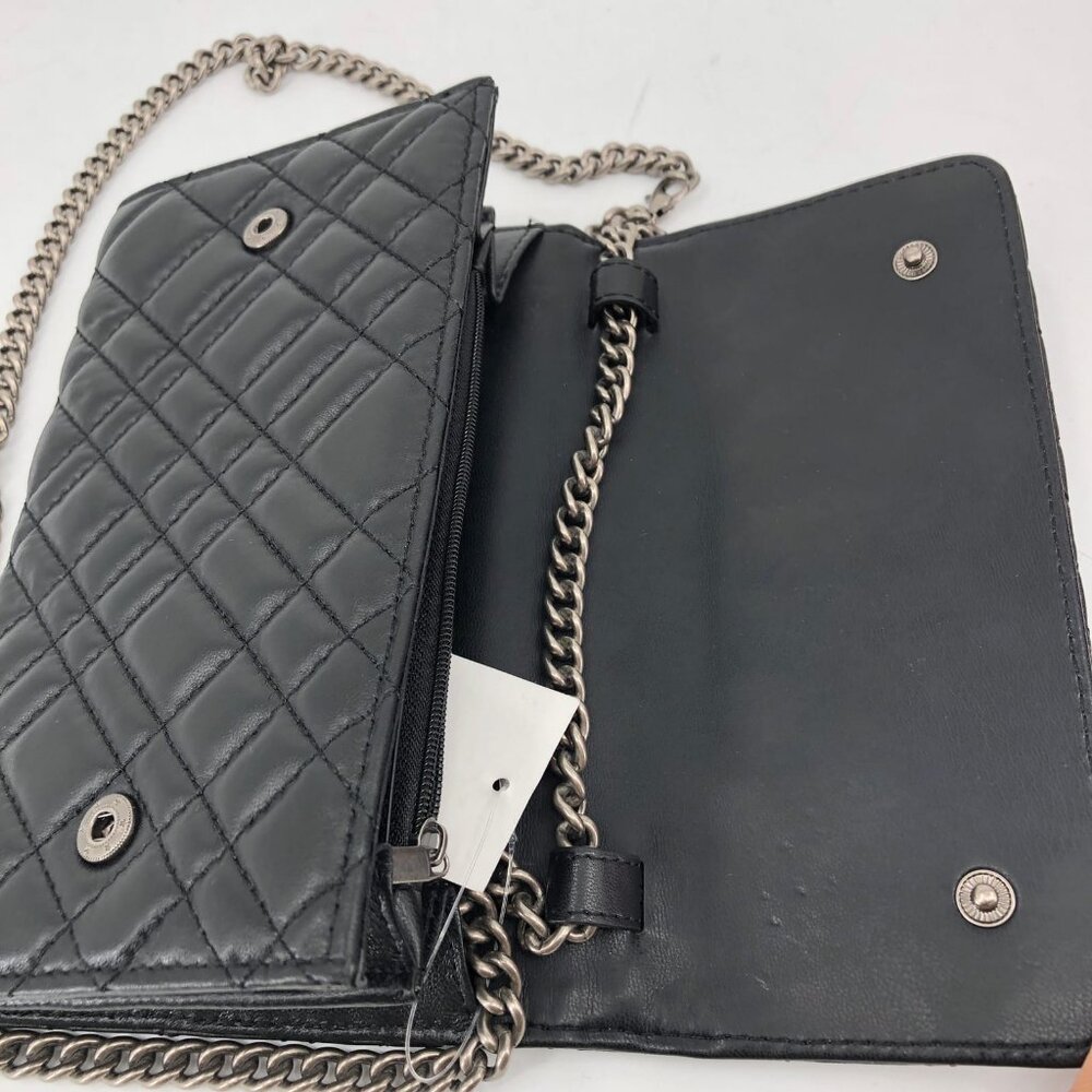 Kurt Geiger Black Classic Shoulder Bag | Silver Hardware - Picture 6 of 7
